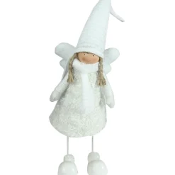 Hot Bobble Girl Angel Christmas Figurine - 26.75" - White Angels