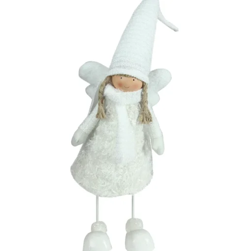 Hot Bobble Girl Angel Christmas Figurine - 26.75" - White Angels