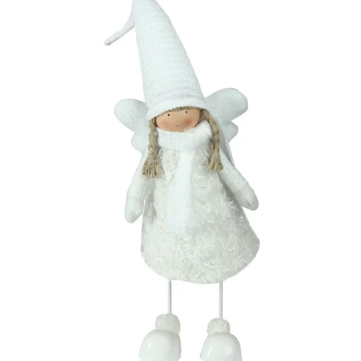Hot Bobble Girl Angel Christmas Figurine - 26.75" - White Angels