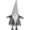 Outlet Bouncing Gnome with Shaggy Beard Christmas Figure - 17" - Gray and Black Gnomes