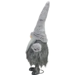Outlet Bouncing Gnome with Shaggy Beard Christmas Figure - 17