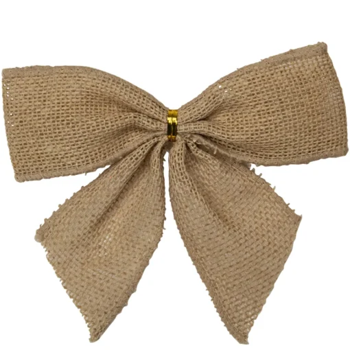 Best Buffalo Plaid and Burlap 2-Loop Christmas Bow Decorations - 5.5" - Pack of 6 Ribbons & Bows