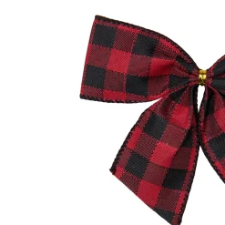 Best Buffalo Plaid and Burlap 2-Loop Christmas Bow Decorations - 5.5