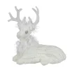 Best Cable Knit Sweater Sitting Reindeer Christmas Figure - 9.75" Animals