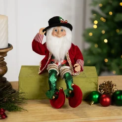 Discount Candy Cane Elf Christmas Figure - 14" Elves & Fairies