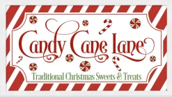 Online Candy Cane Lane 11.5" x 21.5" Framed Christmas Wall Decor Art Print Sign Poster in a Natural Wooden Frame with UV Acrylic and Hangers Wall