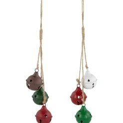 Best Cascading Christmas Jingle Bell Ornaments - 13.5" - Set of 2 Finials|Pendants