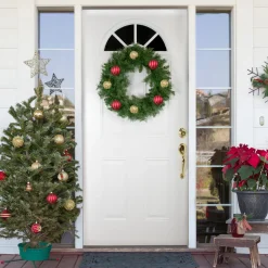 Clearance Chatham Pine Artificial Christmas Wreath, 24-Inch, Unlit Unlit
