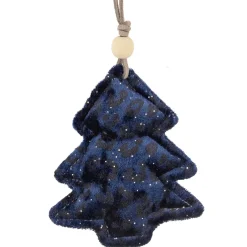 Sale Cheetah Print Velvet Tree Christmas Ornament - 4" - Blue and Black Garden & Floral