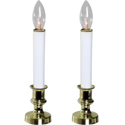 New Christmas Candle Lamps - 9" - Clear - Set of 2 Candle Lamps
