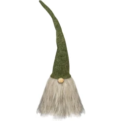 Outlet Christmas Gnome Figure with Long Pointy Hat - 14" - Green Gnomes