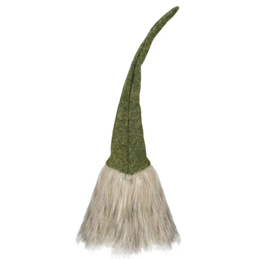 Outlet Christmas Gnome Figure with Long Pointy Hat - 14" - Green Gnomes