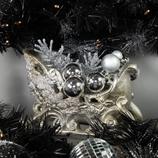 Best Christmas Sleigh Decoration - 9.75" - Champagne Sleighs