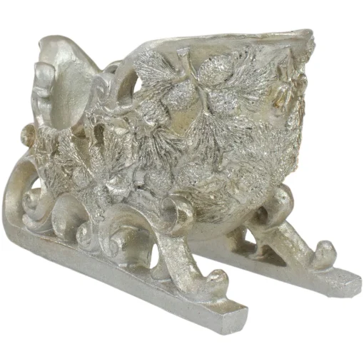 Best Christmas Sleigh Decoration - 9.75" - Champagne Sleighs