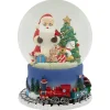 Best Christmas Train Around Santa Delivering Gifts Musical Water Globe - 6.5" Snow Globes