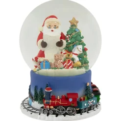Best Christmas Train Around Santa Delivering Gifts Musical Water Globe - 6.5" Snow Globes