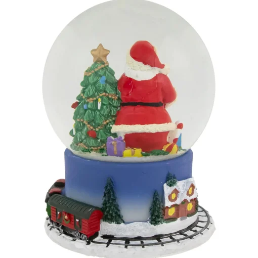 Best Christmas Train Around Santa Delivering Gifts Musical Water Globe - 6.5" Snow Globes