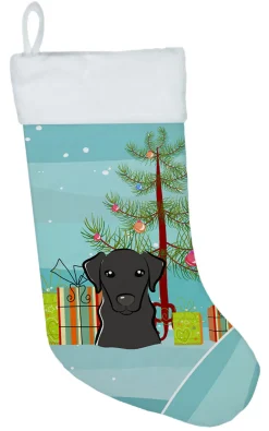 Best Christmas Tree and Black Labrador Christmas Stocking BB1607CS Stockings