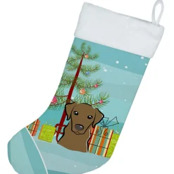 Best Christmas Tree and Chocolate Labrador Christmas Stocking BB1606CS Stockings