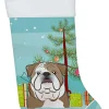 Discount Christmas Tree and English Bulldog Christmas Stocking BB1591CS Stockings