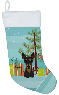 Best Christmas Tree and Min Pin Christmas Stocking BB1612CS Stockings