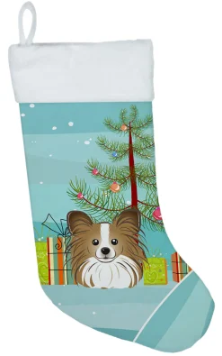 Clearance Christmas Tree and Papillon Christmas Stocking BB1620CS Stockings