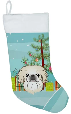 Clearance Christmas Tree and Pekingese Christmas Stocking BB1593CS Stockings