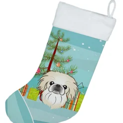 Clearance Christmas Tree and Pekingese Christmas Stocking BB1593CS Stockings