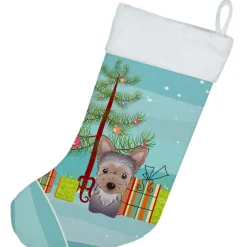 Clearance Christmas Tree and Yorkie Puppy Christmas Stocking BB1604CS Stockings
