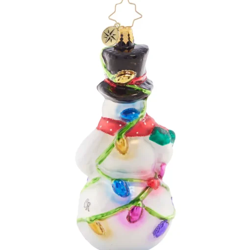 Sale Light The Night Snowman Glass Christmas Ornament 1021614 Collectibles