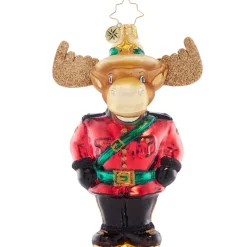 Best Mountie Bruce Moose Glass Christmas Ornament 1021494 Collectibles