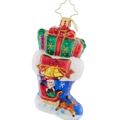 Online Night Before Christmas Stocking Gem Glass Christmas Ornament 1021430 Collectibles