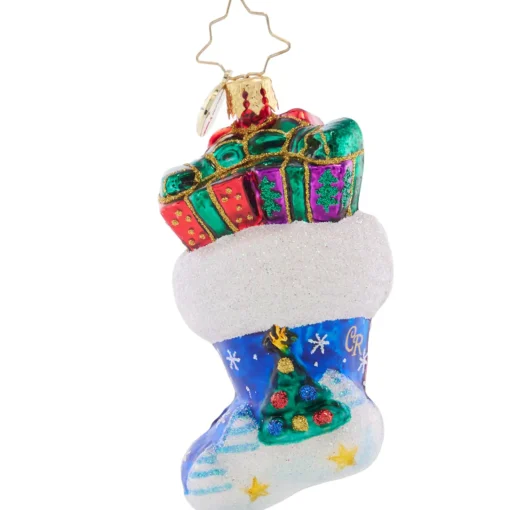 Online Night Before Christmas Stocking Gem Glass Christmas Ornament 1021430 Collectibles
