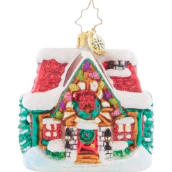 The Coziest Cottage Gem Glass Christmas Ornament 1021425 Collectibles