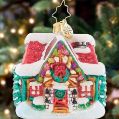 The Coziest Cottage Gem Glass Christmas Ornament 1021425 Collectibles