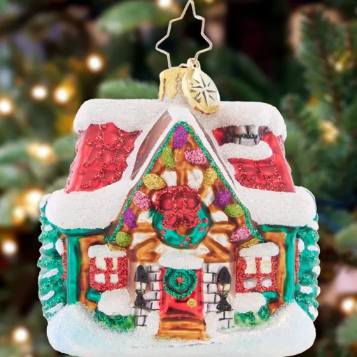 The Coziest Cottage Gem Glass Christmas Ornament 1021425 Collectibles