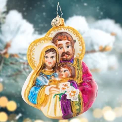 Best The Love Of A Family Glass Christmas Ornament 1021602 Collectibles