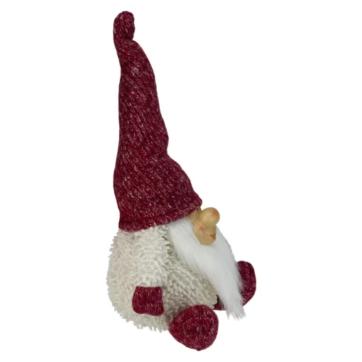 Outlet Chubby Smiling Gnome Plush Christmas Figure - 15" - Ivory and Red Gnomes