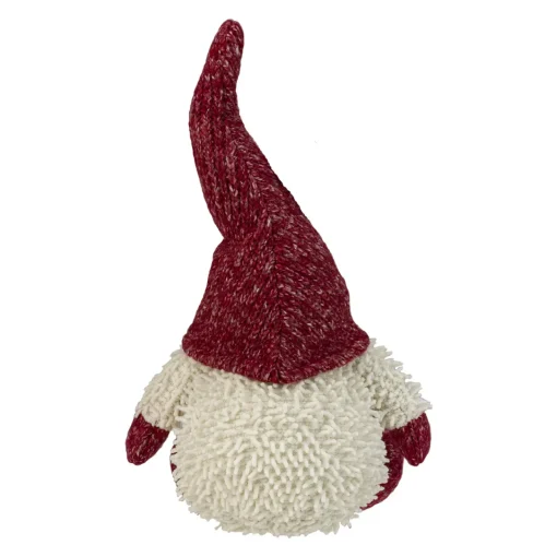 Outlet Chubby Smiling Gnome Plush Christmas Figure - 15" - Ivory and Red Gnomes