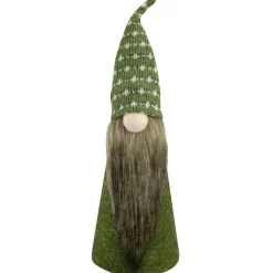 Cone Gnome Christmas Figure - 14" - Green and White Gnomes