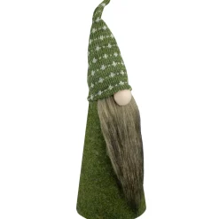 Cone Gnome Christmas Figure - 14" - Green and White Gnomes