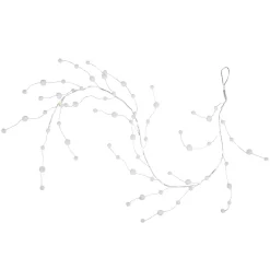 Best 10-Count B/O Warm White LED Pom Pom Garland Christmas Lights - 3' Clear Wire Battery Operated