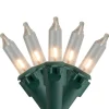 Outlet 10-Count Clear Mini Christmas Light Set - 3' Green Wire Incandescent