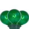 Discount 10-Count Green G50 Globe Christmas Patio Lights- 9ft, Green Wire Globes
