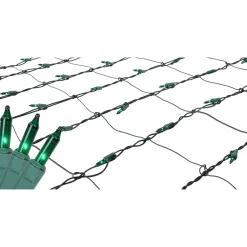New 150-Count Green Mini Incandescent Net Style Christmas Lights - 6ft Green Wire Net Lights