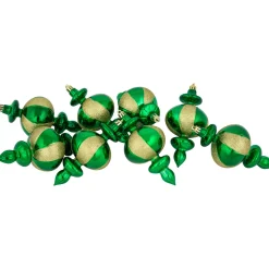 Outlet 8-Count Green Shatterproof Finial Christmas Ornaments, 6" Shatterproof Balls|Ball Ornaments