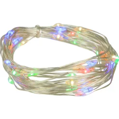Discount 50-Count Multicolor LED Micro Fairy Christmas Lights - 16ft, Copper Wire Fairys