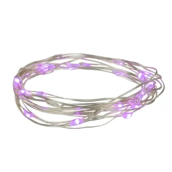 Discount 20-Count Purple LED Micro Fairy Christmas Lights - 6ft, Copper Wire Fairys