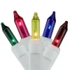 Outlet 300-Count Shimmering Multi-Color Mini Christmas Icicle Light Set, 8.5ft White Wire Icicles
