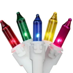 Outlet 300-Count Yellow and Pink Mini Christmas Light Set, 149.6ft White Wire Incandescent